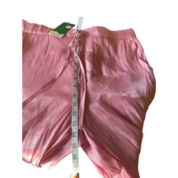 Halara Light Pink Metallic Semi Sheer Cargo Pants Drawstring Pockets XL NWT - Picture 10 of 12